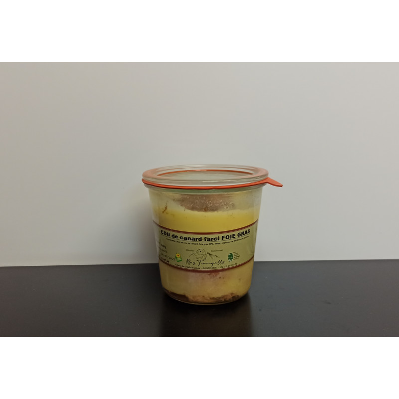 Cou de canard farci Foie Gras 400g