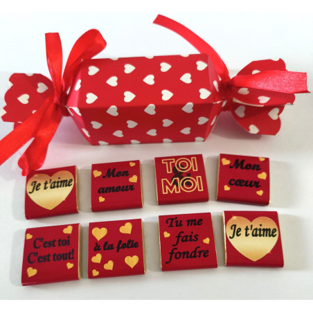 Papillote "Amour" 8 carrés...