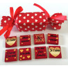 Papillote "Amour" 8 carrés de chocolat noir