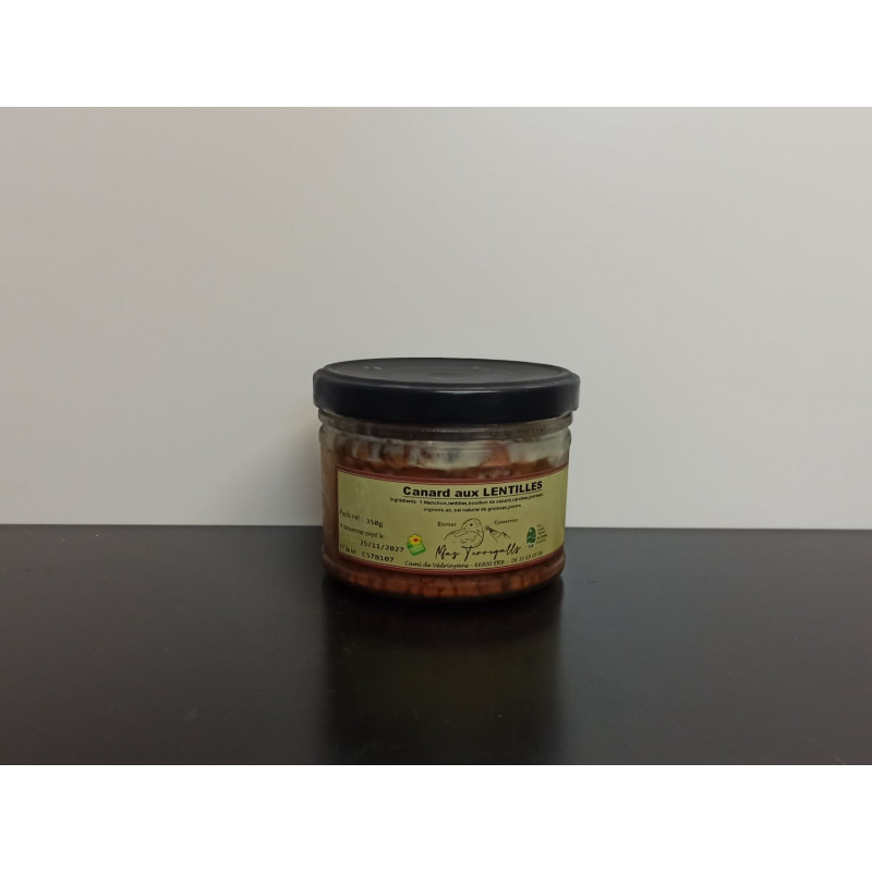 Canard aux lentilles environ 350g
